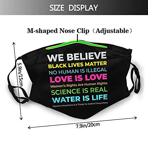 4 Pcs Black Lives Matter Face Mask With Filter Pocket Reusable Adjustable Breathable Fashion Balaclava For Adult Women Men #TOP1