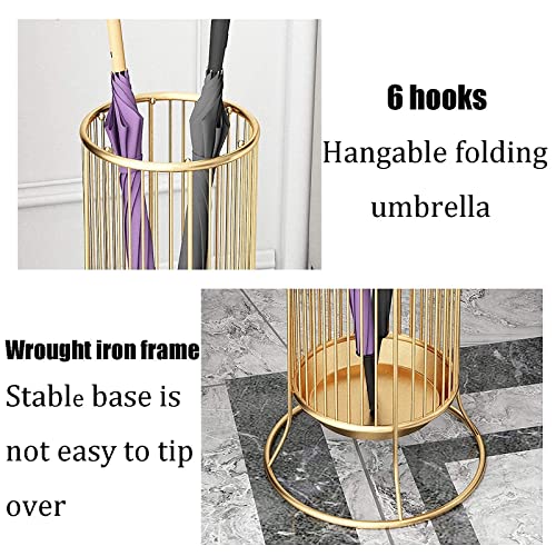 Seau de parapluie compact or idéal pour sécuriser l'entrée de maison - 6