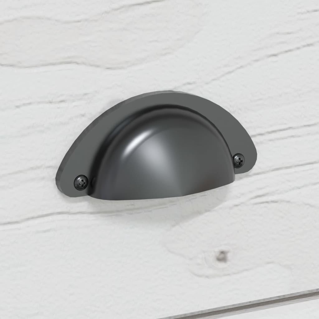Consola clásica de madera de pino maciza con 2 cajones y estante, mesa de pasillo rústica de estilo francés con asas de metal para sala de estar y pasillo