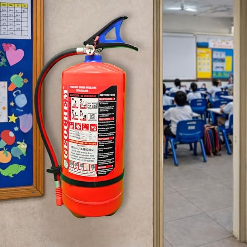 Image of ABC Multipurpose Dry Powder Fire Extinguisher - ISI Certified, Portable & Easy to Use - for Home, Office, Car, Shop, Kitchen - Fire Safety Equipment (6kg)
