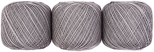 オリムパス製絲 金票 レース糸 #40 Col.455 グレー 系 50g 約445m 3玉セット