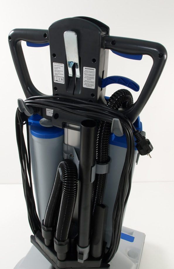lindhaus LS50 Hybrid Battery-Powered & Corded Commercial Vacuum – High-Efficiency Vacuum Cleaner with Onboard Tools – Large 16L Dust Capacity, Quiet Operation – Made in Italy