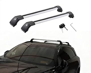 Roof Rack Cross Bars for Lexus RX RX350 RX450h 2016-2022 | 2Pcs Black &Silver Aluminum Anti-Corrosion Rooftop Cargo Carrier, Lockable Design & 75kg Capacity | No Drilling Required,Easy to Install(SY)