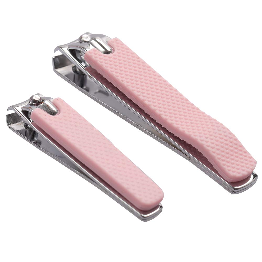 Rocutus 2pcs Set Nail Clippers Set Portable Nail Scissors Toenail Clippers Nail Clippers Adult Pedicure Nail Clippers Fingernail