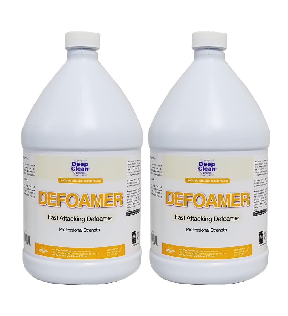 JANILINK Commercial Strength Deep Clean Carpet Defoamer 1 GAL [Pack of 2]