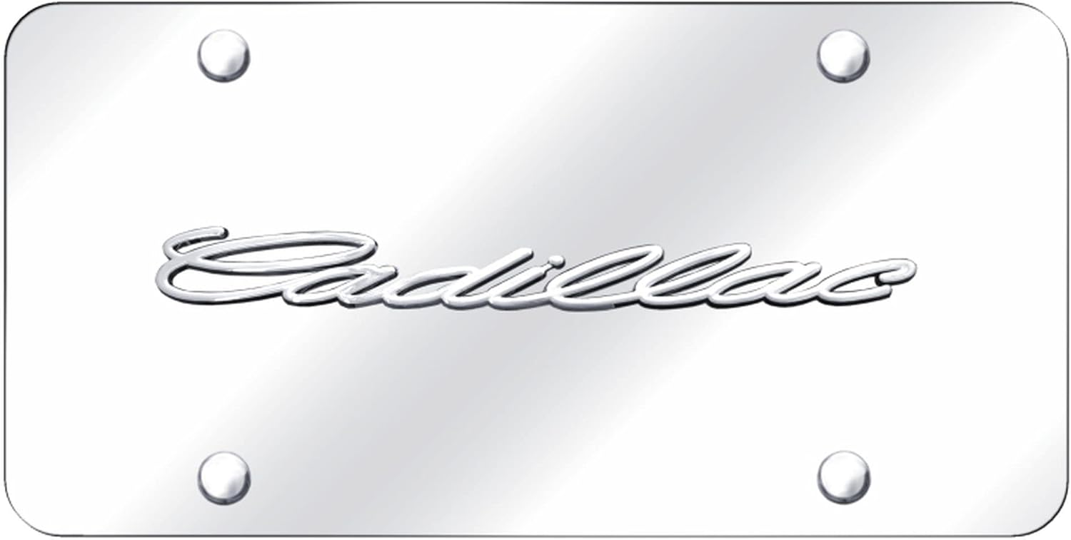 Auto Gold CADNCC Chrome On Chrome License Name Plate, Cadillac