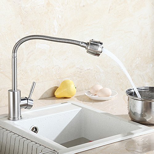 Sus304 Stainless Steel Universal Water Faucet Cold And Hot Single Cold Kitchen Sink, Wall Type Mop Pool Faucet Kitchen Sink, Washing Basin Pot Drawing Process Tap