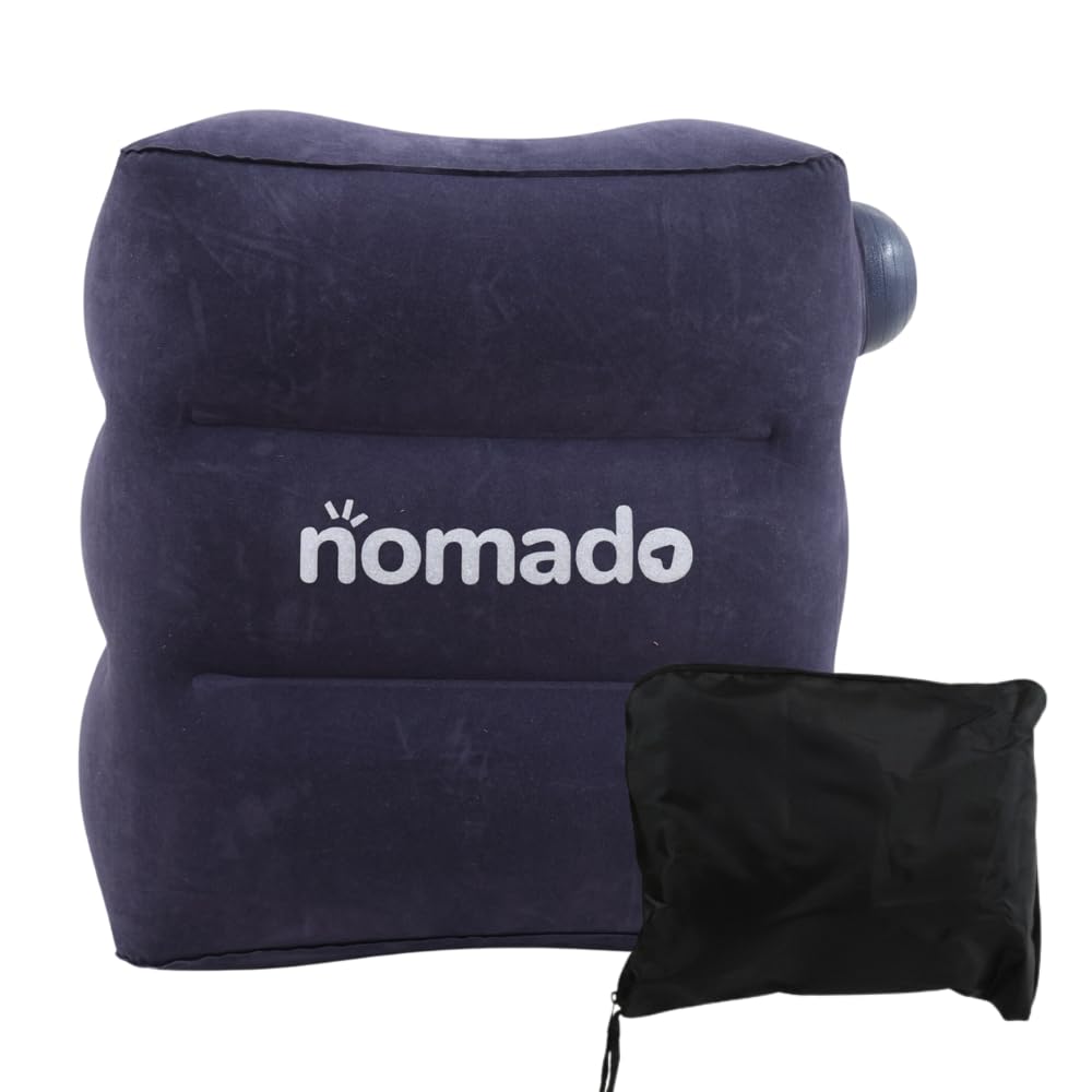nomado Inflatable seat extender for kidsI Economy to Business class in secondsI Toddler and Kids Travel Footrest Pillow for Flights & Cars | Compact, Easy to Inflate & Carry | Inflight Comfort Solution for Sleeping & Leg Support