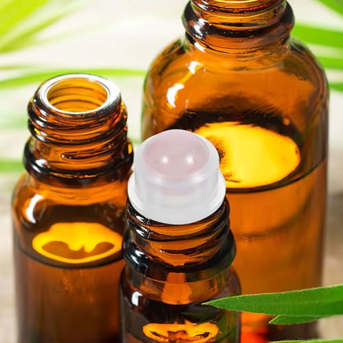 Didiseaon 9pcs Essential Oil Roller Ball Tops for 10ml Bottles Replacement Rollers with Rose Quartz for Aromatherapy and DIY Blends3