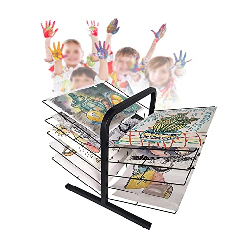 Omoons Drying Racks,Art Drying Rack, Art Studio School Studio Easel Oiling Board, Drying And Display Of A3, 8K Paper Works, Floor-Standing Easel/20 Floors #TOP2