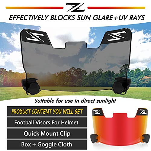 Image of Tinted Football Visor, Fits Youth and Adult Football Helmets