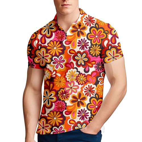 Mens 70s Golf Shirts for Men,Funny Golf Shirts for Men Short Sleeve,Mens 70s Shirt 70s Outfits for Men - Image 6