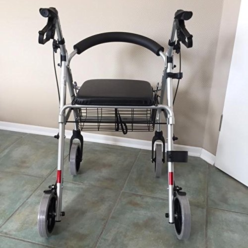 Trendmobil Leichtgewichtrollator LR 56 nur 6,7 kg Rollator inkl. Korb und Stockhalterung - Pannensichere PU Bereifun