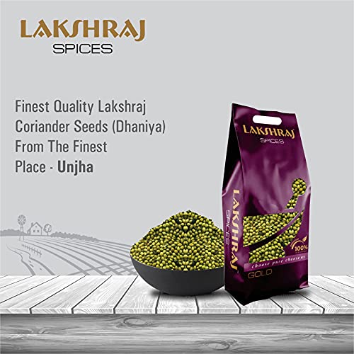 Image of LAKSHRAJ SPICES Coriander Seeds - 1 Kg (Pack Of 2 X 500 Gm) | Dhaniya