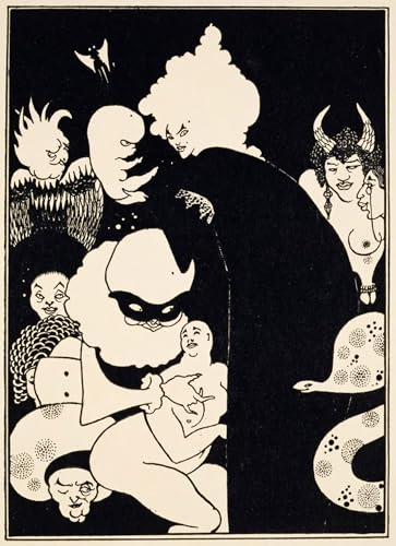 Pintura mural de criaturas extrañas por Aubrey Beardsley, ilustración para dormitorio, 60x90cm