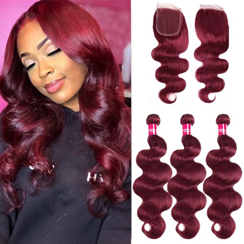Teveshine Bundles Human Hair with Closure,99j...