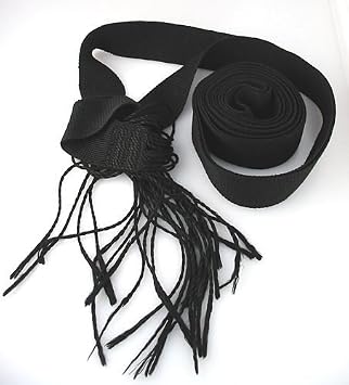 Judaica Place Gartel Ritual Belt Sizes 0-36 (15 Strings, Black Flat Israeli)