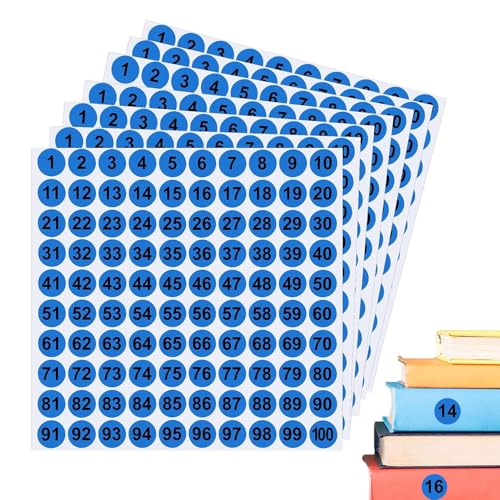 Autocollants numérotés continus imperméables 1 à 100 pour marquage extérieur