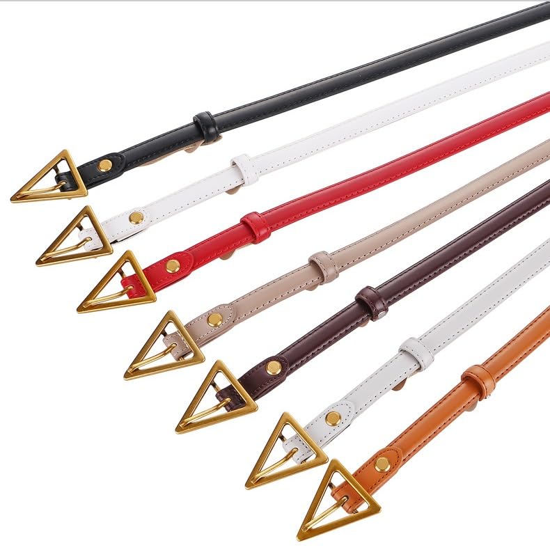 HBJWOV Thin Waistband Women's Decorative Suit Jacket With Dress Sweater Waist Up Coat Cowhide Small Belt(D)4