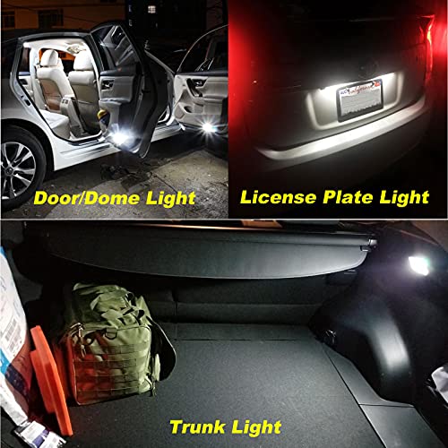 194 Led Interior Bulbs T10 Led Car Bulbs, 168 Bulb,Bright Upgrade 3030 Chips 175 2825 W5W Led Car Bulbs For Car Interior Dome Map Door Courtesy License Plate Lights, 6000K Xenon White Pack Of 2 #TOP6