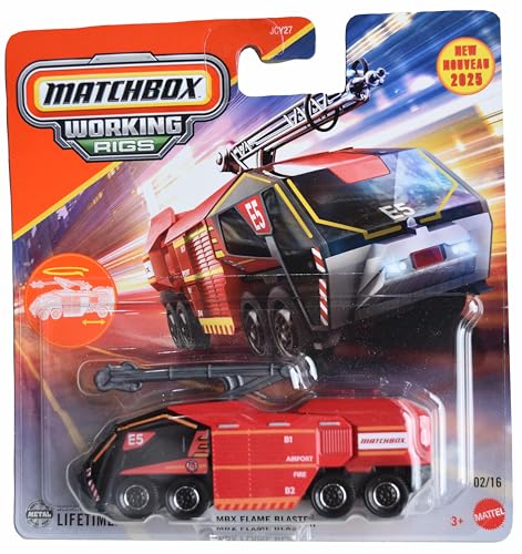 Matchbox MBX Flame Blaster Rigs 2/16 rojo negro miniatura 1
