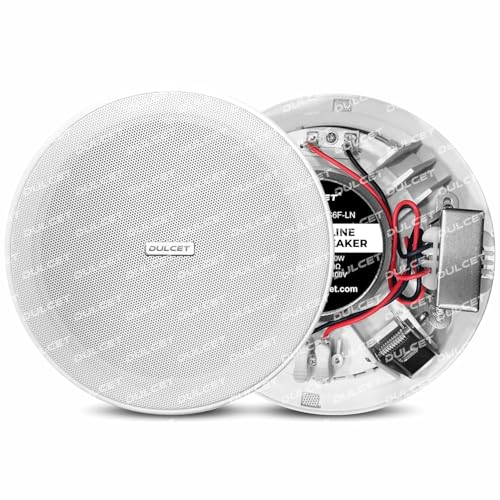 Image of Dulcet DC-CS6F-LN 6.5 inch 10W Full Range 8ohms Frameless Line Ceiling Speaker with dedicated 100V Constant Supply input & Line Matching Transformer specifically for PA Amplifier with 100V line output