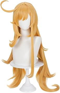 Escofie Heat Resistant Cosplay Wig, Full Wig, Costume Accessory for Disguise, Wig, Halloween, School Festival, Cultural Festival, Cosplay, Summer Festival, Wig Net Included