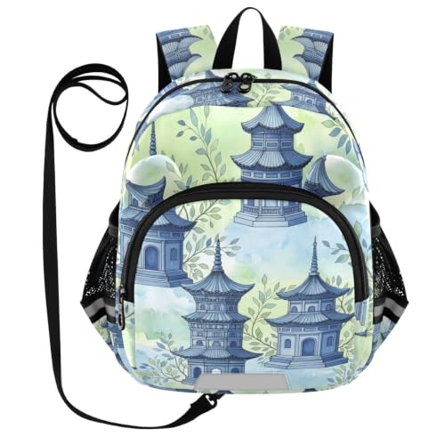 Sac à dos maternelle ODAWA Pagoda Garden vert pour sorties et école