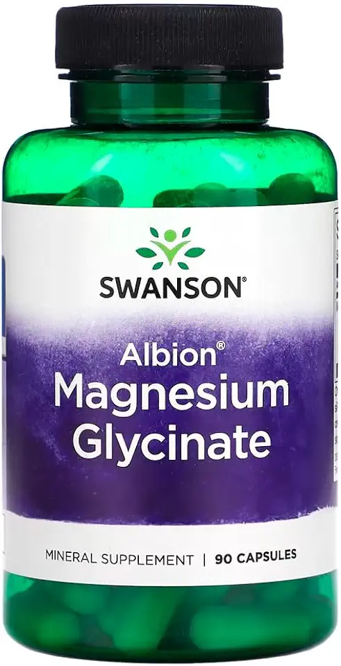 Glicinato de Magnésio 133mg Swanson 90 Caps Importado