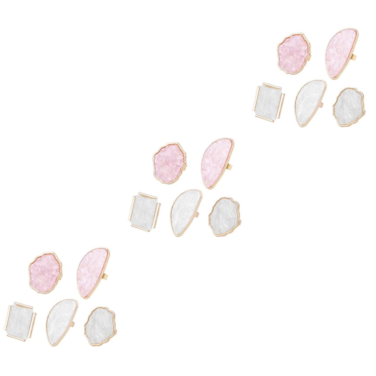 Beavorty Paleta De Anillos De 15 Piezas Sombreros De Boda Para Mujeres Paleta De Manicura Paletas De Maquillaje Paleta De Arte De Uñas Paleta De Mezcla De Gel Para Uñas Herramientas De