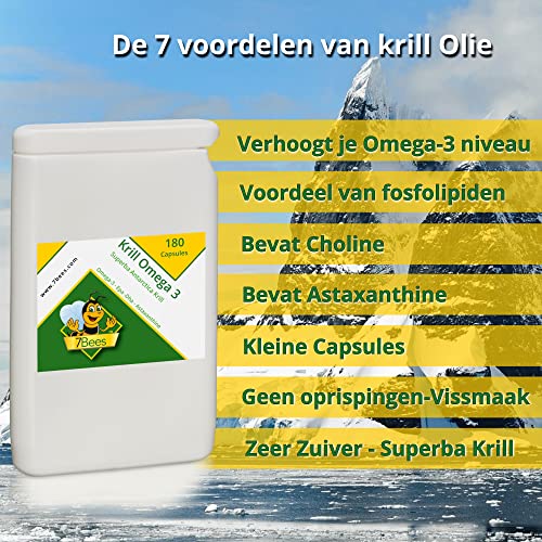 7Bees | Krill Omega 3 met 1000 mg Superba krill olie per dag - Krill capsules zijn rijk aan Omega-3 vetzuren, Epa, Dha… - Image 3
