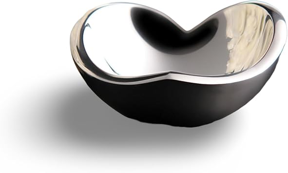 nambe Love Bowl Mini | Metal Heart Candy Bowl | Valentines Day Decor and Gift for Her | Heart Shaped Mirror Bowl | Decorative Bowl for Mantel, Entry Way, or Kitchen Counter