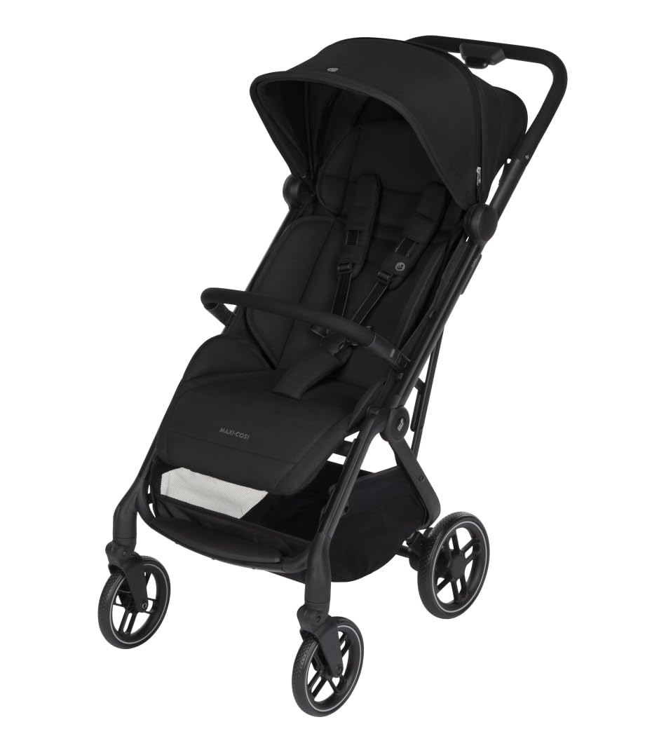 Maxi-Cosi Soho Cochecito, 0-4 años, 0-22 kg, Cochecito ultracompacto, Plegado automático con una sola mano, Silla espaciosa, 3 reclinaciones, Reclinación total, Funda extraíble, Twillic Black