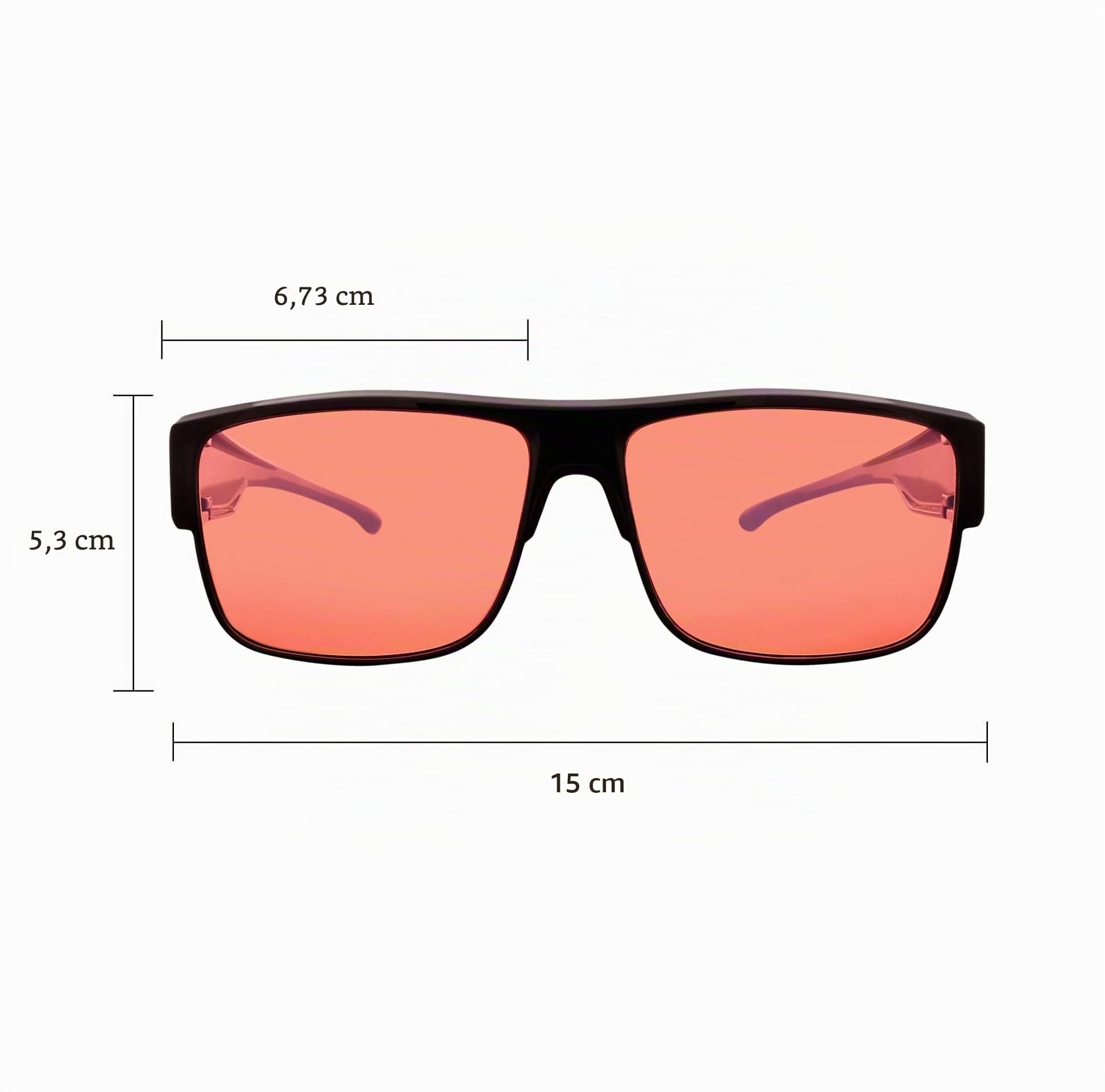 Gafas de sol FL-41 Rose Fitover con lentes intercambiables FL-60 para migrañas, sensibilidad a la luz y fotofobia
