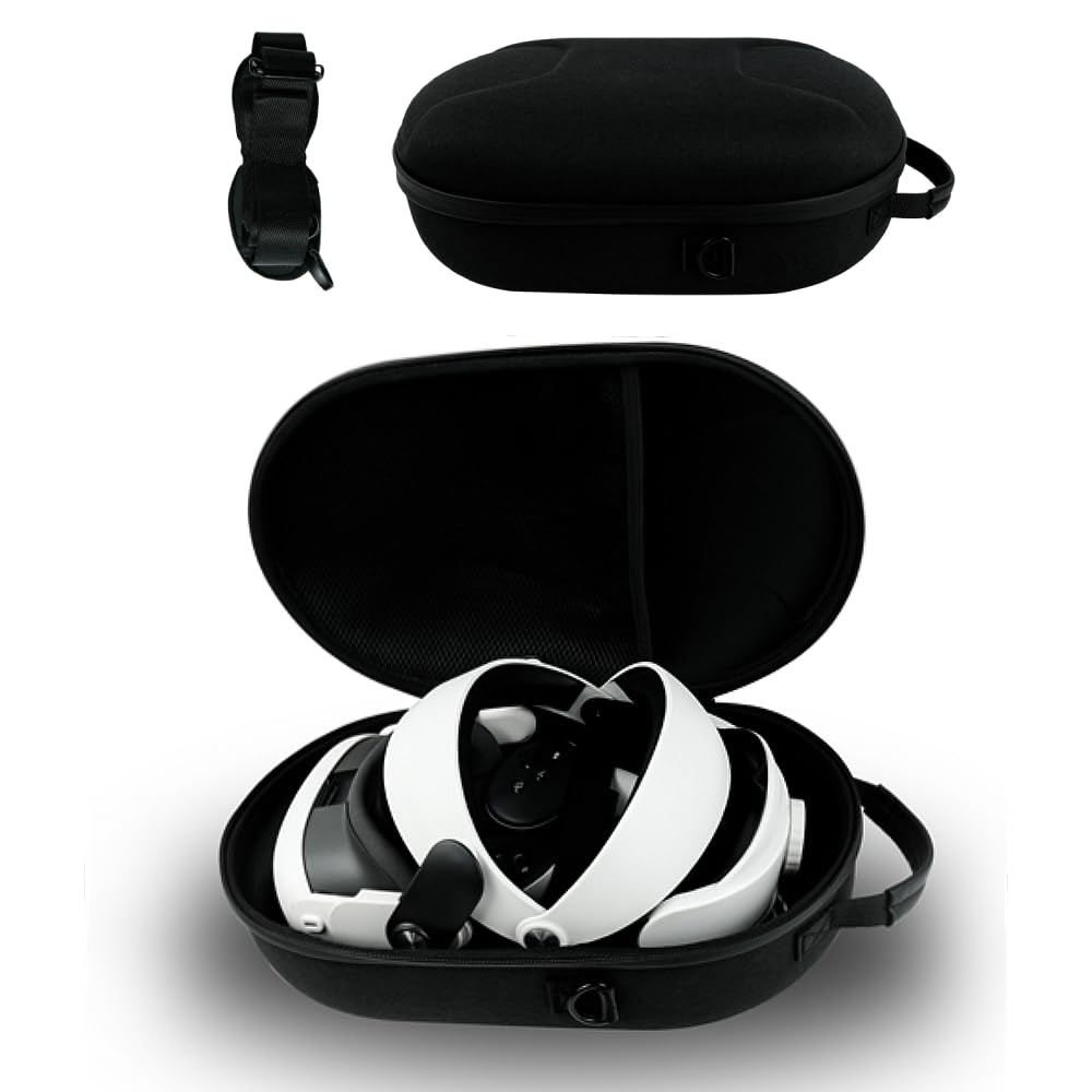 BeisDirect Etui podróżne na Quest 3, odporne na wstrząsy etui do przenoszenia z paskiem do zestawu słuchawkowego Quest 3 VR, Elite Strap, kontrolerów, baterii i akcesoriów, torba do