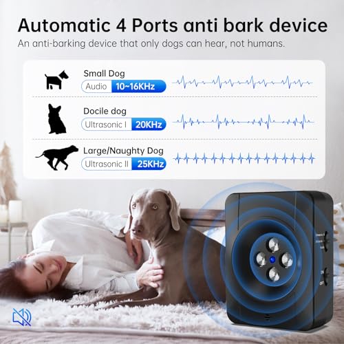 Antibell für Hunde,3 Ebenen Ultraschall Anti Bell Gerät,33Ft Anti-Bell-gerät,Auto-Anti Bell Gerät Hunde,100% Sicher und effektiv Sicher Hundebellen Stoppen,Ultraschall-Anti-Bellgerät Hundebellen
