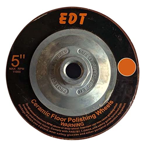 5" Transitional Ceramic Grinding Wheels for Concrete Polishing, #50 Grit, 5/8"-11 Arbor by EDiamondTools - Image 3