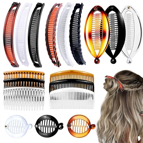 18 piezas pinzas tipo banana para cabello clásico miniatura 1