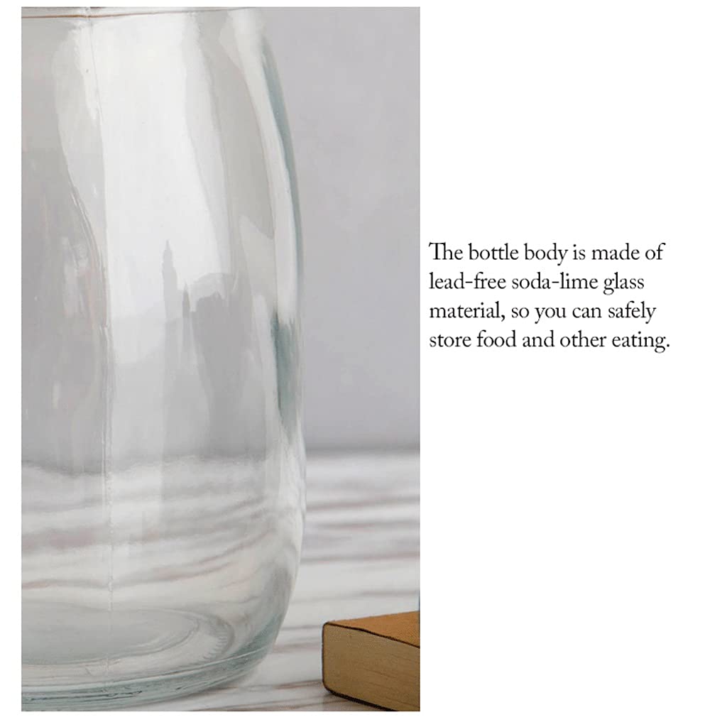 Latas de té, tarros de cristal con tapa hermética, tarros de boca ancha, juego de 2 recipientes de cocina, recipientes para fermentación, tarros (color: 2 unidades, 1500 ml)