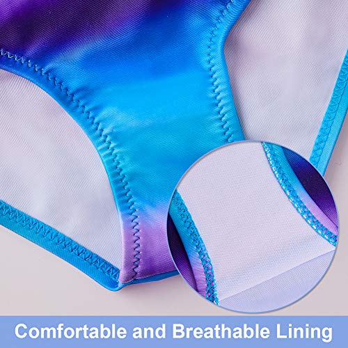 Mhjy Girls Bikini Swimsuit 2-Piece Swimwear Bathing Suit With Adjustable Strap,12-13 Years,Blue Purple #TOP3