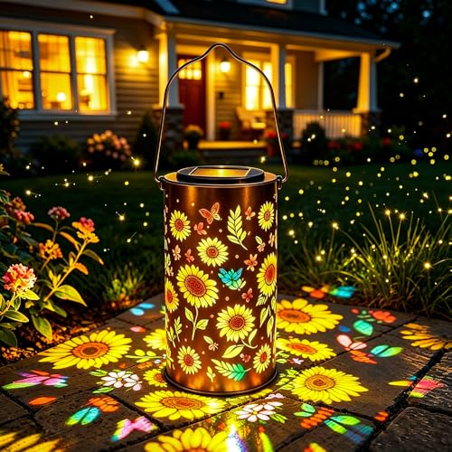Lanterne solaire extérieur papillon en métal IP65 pour jardin