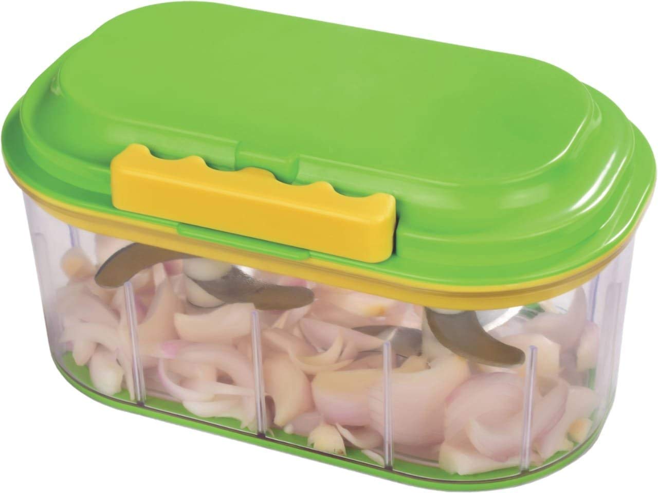 JD ENTERPRISE Twin Chopper Plastic Manual Vegetable & Dry Fruit and Onion (Multicolour)