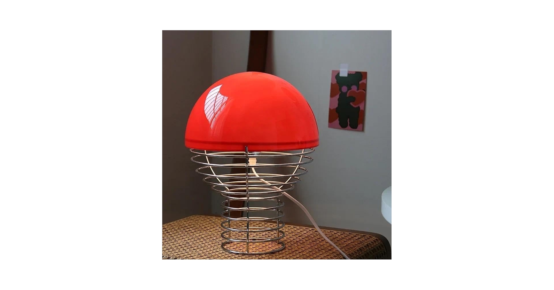 未使用】リプロダクト パントン ワイヤーランプ 白 スペースエイジ