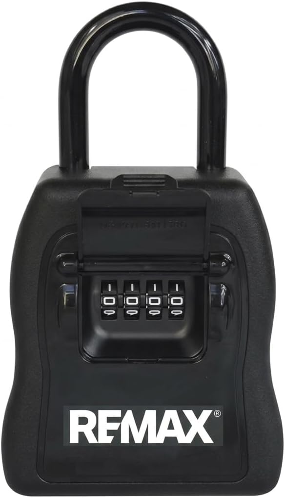Realtor Branded Large and Heavy Duty Key Storage Lock Box with Set Your Own Combination (Remax)