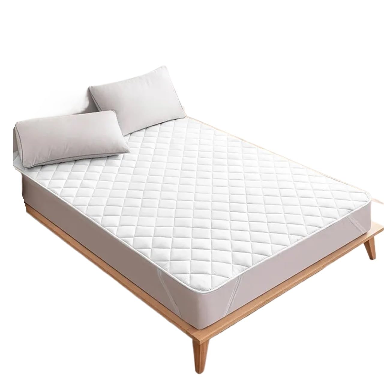 Funda Protectora de colchón Lavable con Banda elástica (Funda Almohada no incluida) para ColchóN(White,90x200cm)