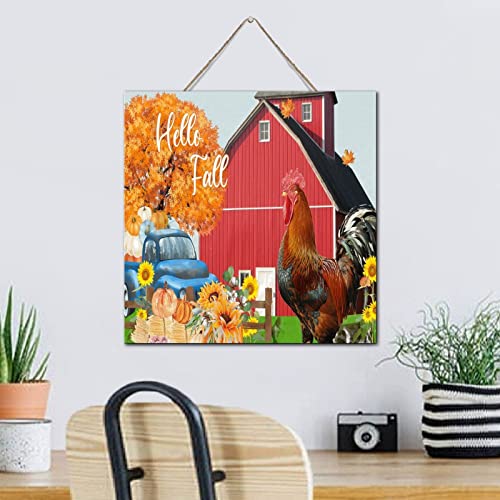 Décoration murale en bois Hello Fall de qualité supérieure 30 cm - 5