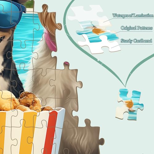 Rompecabezas para niños de 6 a 10 años: 200 piezas con tema de perros en parque de diversiones, juguete educativo y regalo ideal miniatura 5