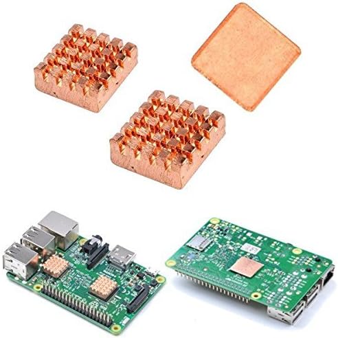 Raspberry Pi 2/3 Copper Heat Sink Heatsink With 3M Special Thermal Cooling Paste / Raspberry Pi 2/3 Copper Heat Sink Heatsink With 3M Special Thermal Cooling Paste . . . Material: Copper . .