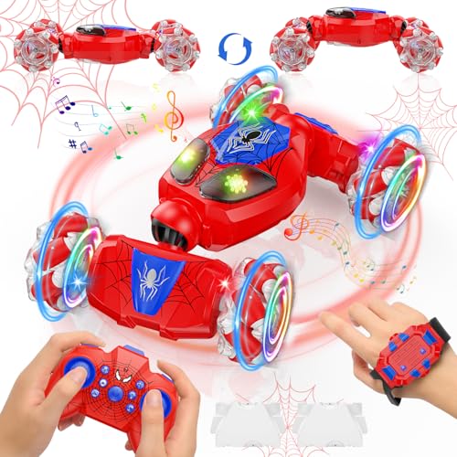 BAIWU Stunt Car, Gesture Sensing RC Car with 2.4G Drift Hand Control, Offroad 360 Rotation, Lights, Music - Perfect for Boys & Girls Aged 6-12