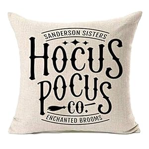 MFGNEH Halloween Decorations Pillow Covers 18x18 Sanderson Sisters Hocus Pocus Decor Throw Pillow Cushion Cover for Home,Halloween Decor MFGNEH Halloween Decorations Pillow Covers 18×18 Sanderson Sisters Hocus Pocus Decor Throw Pillow Cushion Cover for HomeHalloween Decor